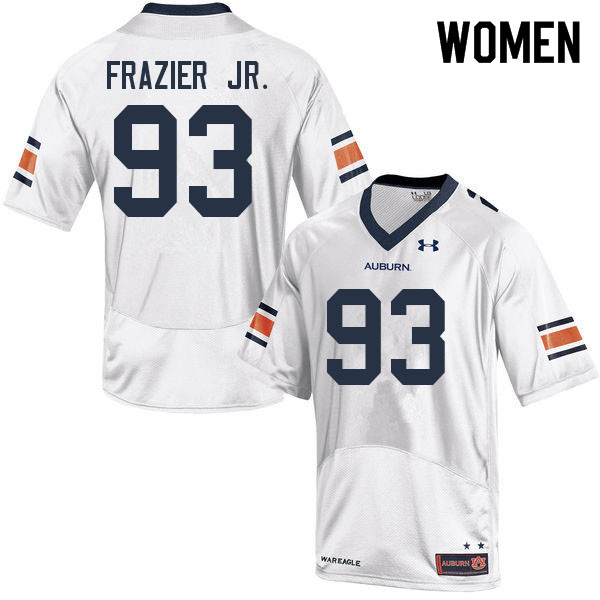 Women #93 Joe Frazier Jr. Auburn Tigers College Football Jerseys Sale-White